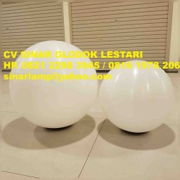 Lampu Taman Bulat Acrylik Susu 50cm dan 40cm